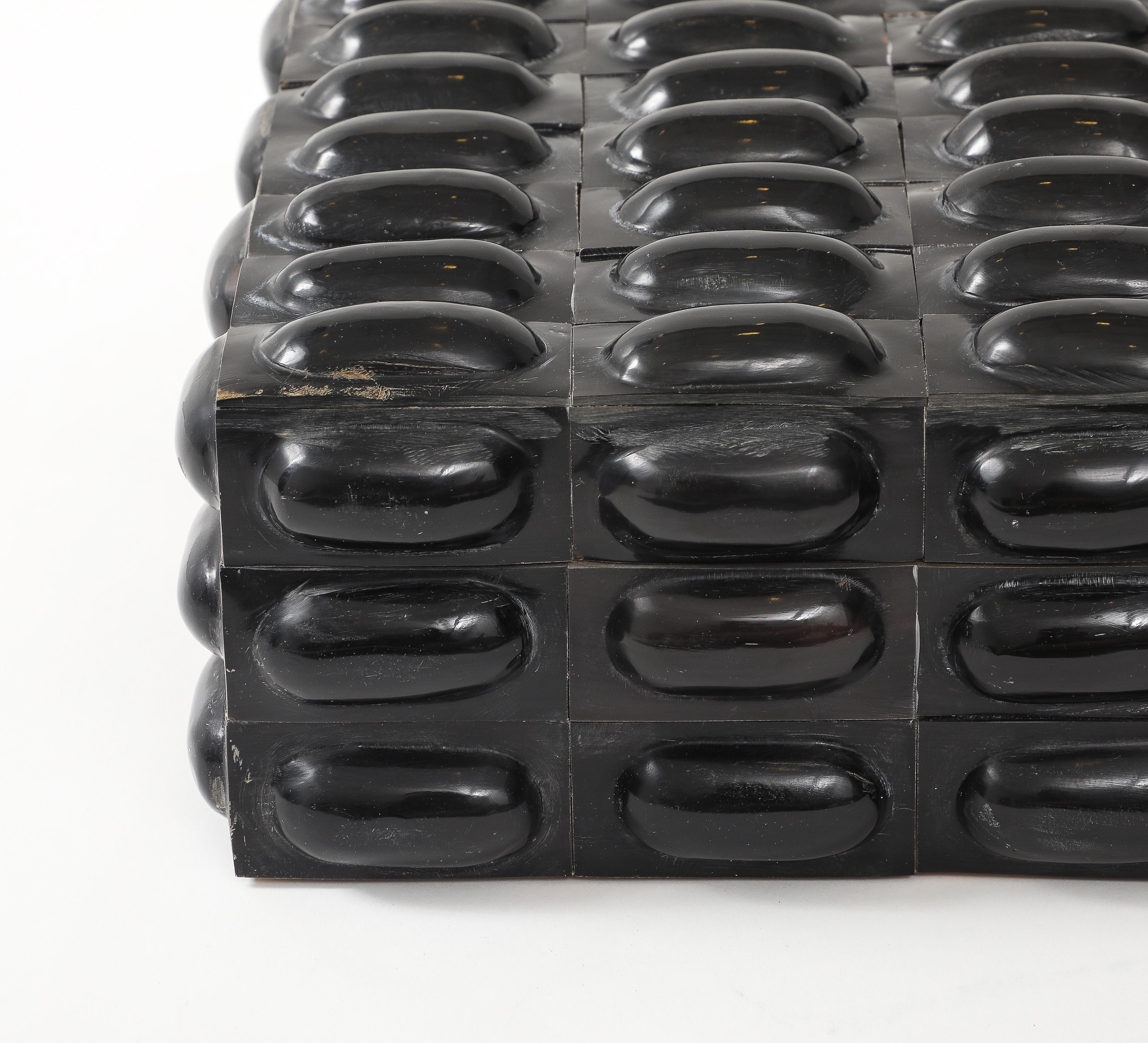 XL Black Buffalo Horn Box For Sale 2