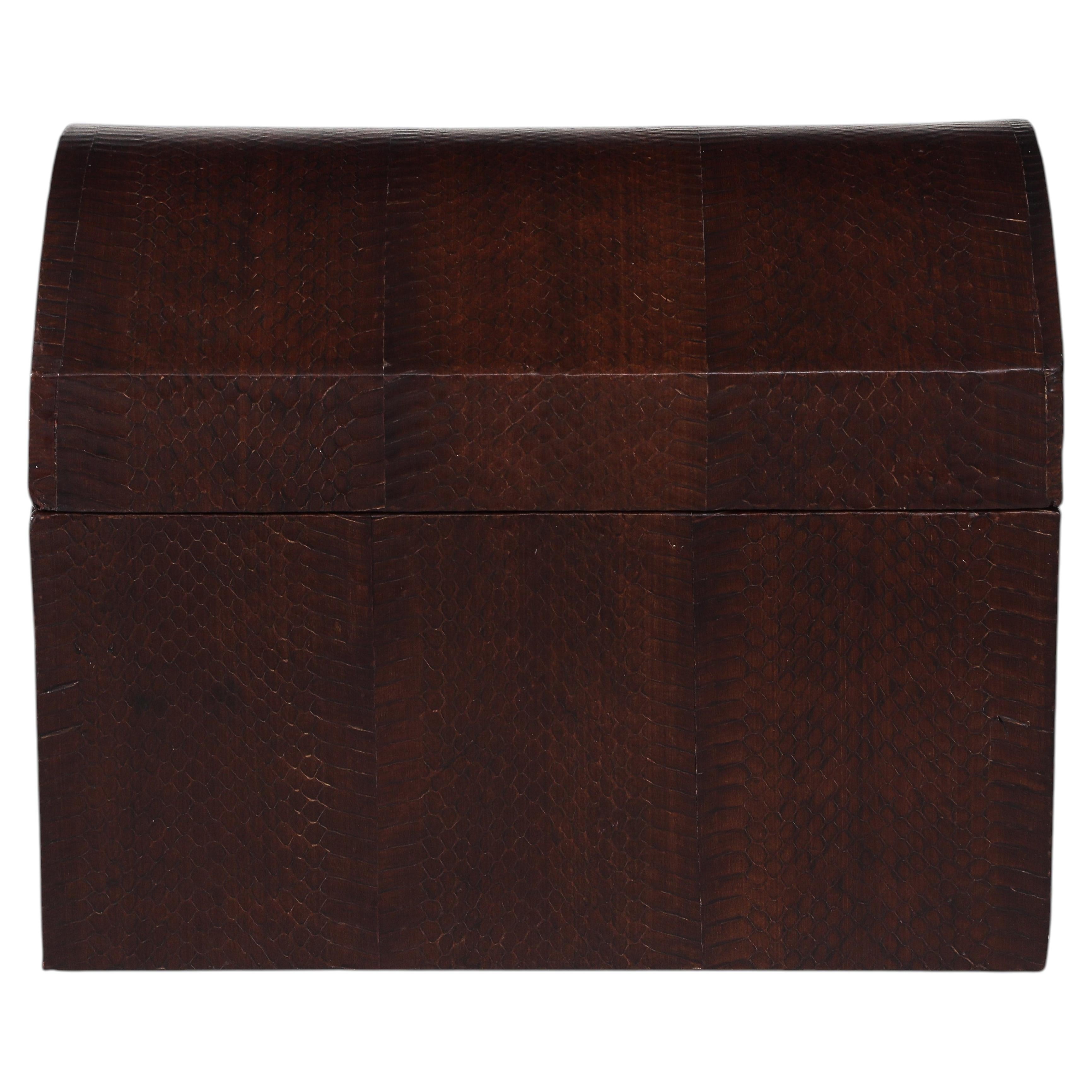 Karl Springer Python Wrapped Document Box For Sale