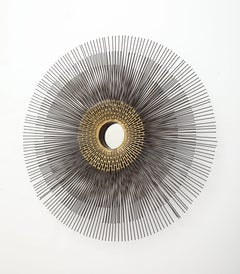 William Friedle – Wandskulptur aus Bronze mit Spiegel