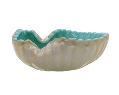 Barovier Turquoise Scalloped Shell Vide Poche