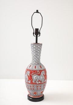 Ugo Zaccagnini Horse Motif Lamp