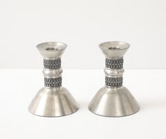 Kerzenständer im skandinavischen Modern-Stil aus Zinn