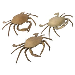Set di 3 granchi in ottone
