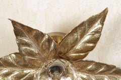 Gold Washed Stylized Flower Sconces