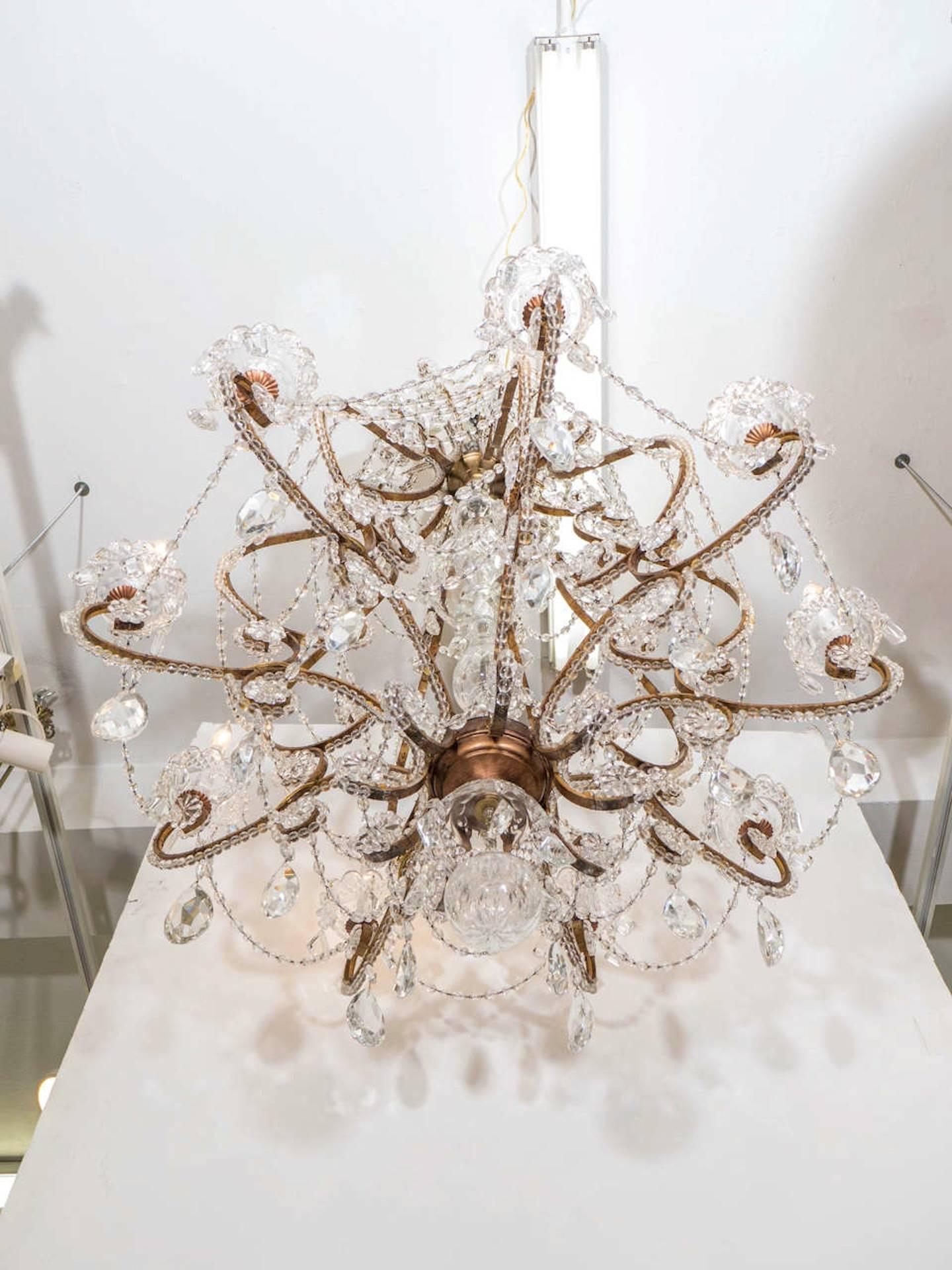 Belle Epoque French Crystal Chandelier 1