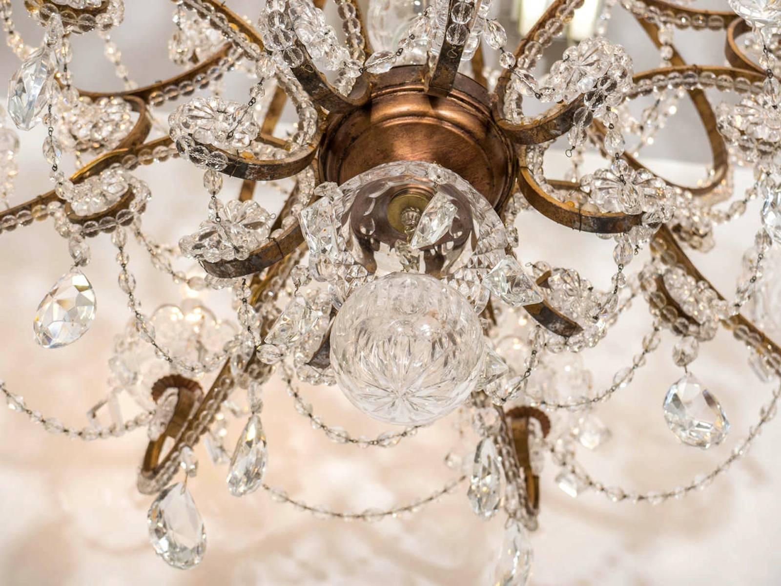 20th Century Belle Epoque French Crystal Chandelier