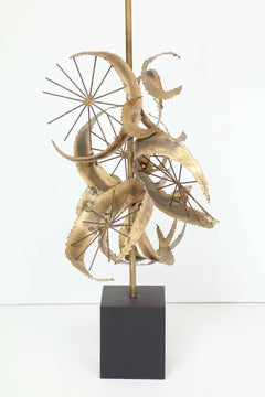 Bijan, lampade in ottone brutaliste Laurel