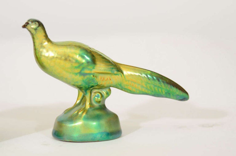 Hungarian Trio of Zsolnay Iridescent Figures For Sale