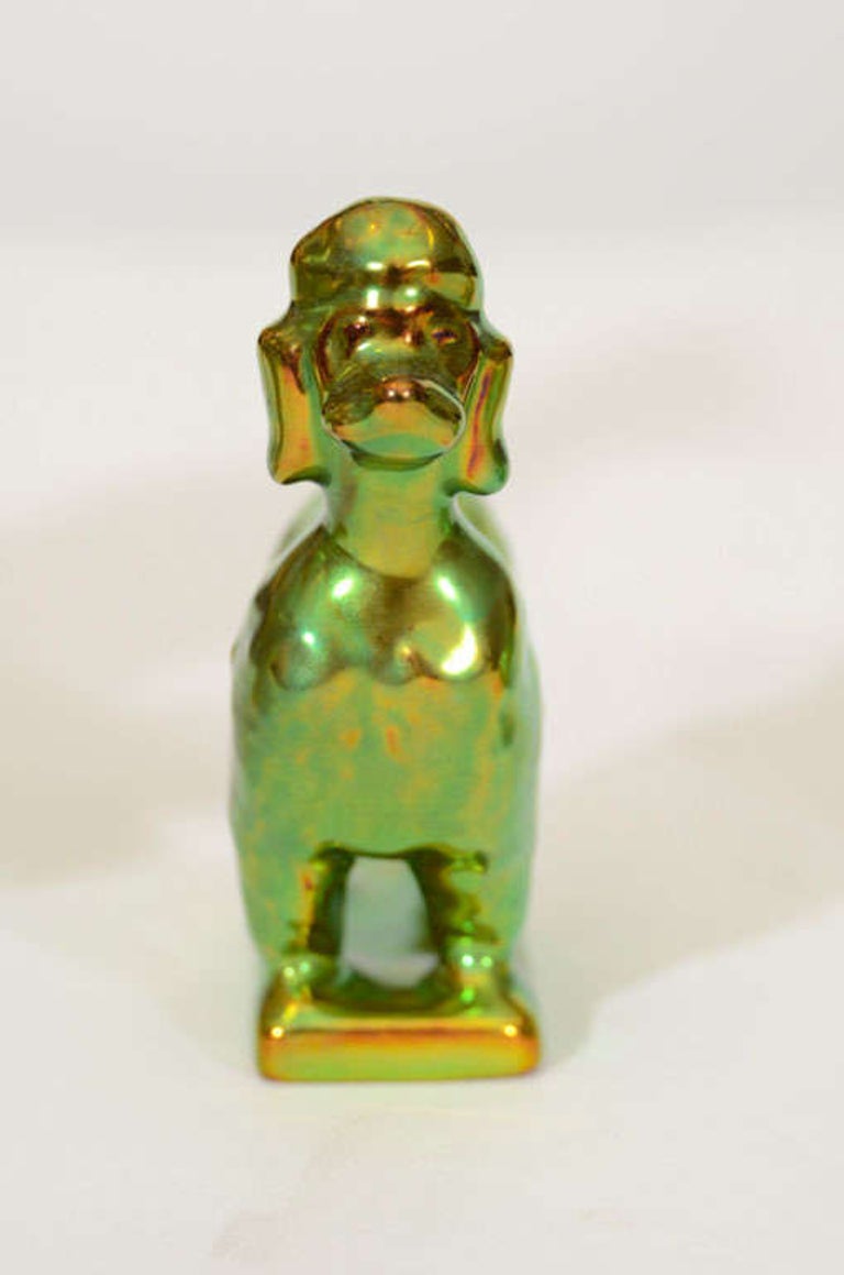 Trio of Zsolnay Iridescent Figures In Excellent Condition For Sale In New York, NY