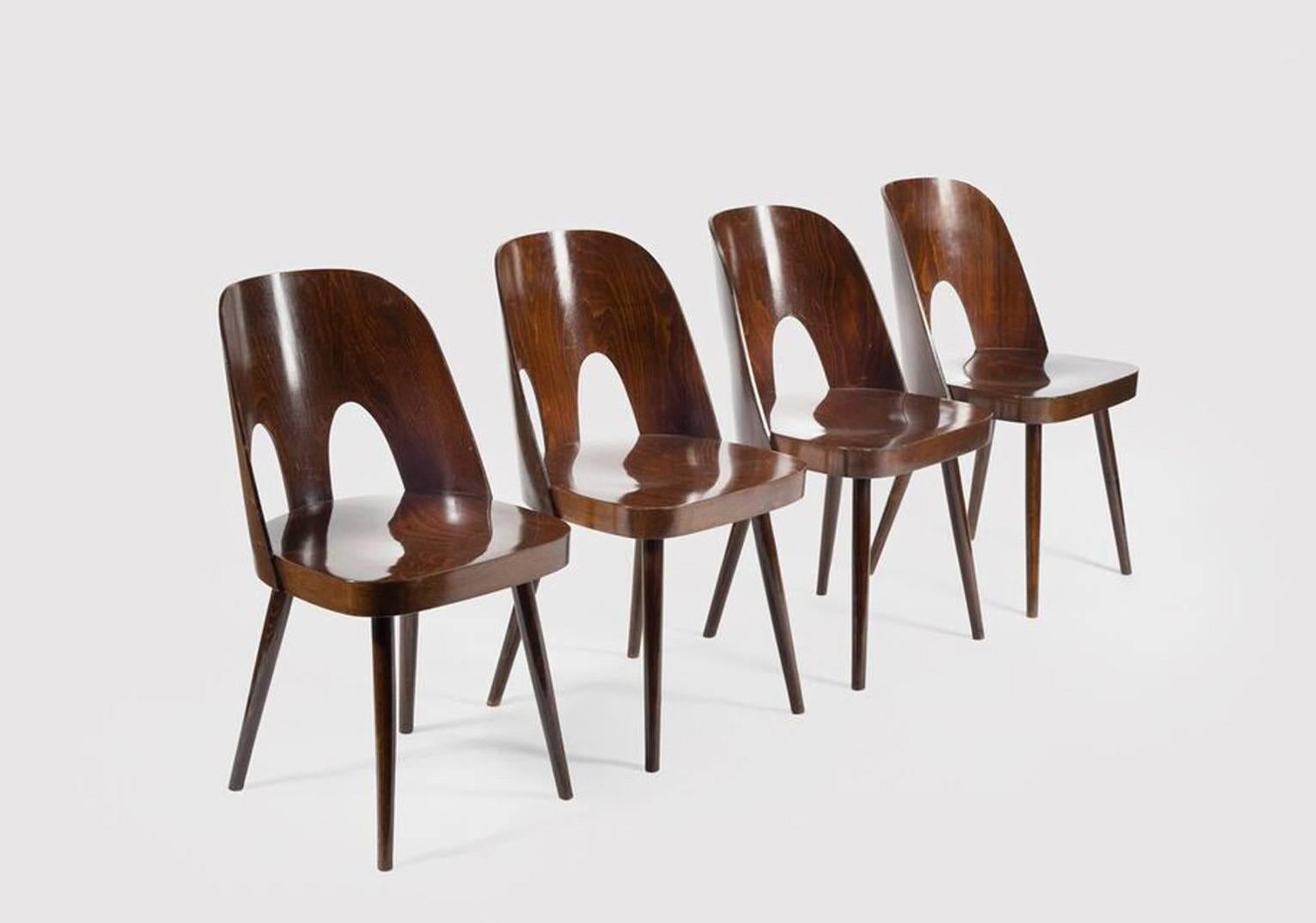 Lacquered Dining Chairs by Oswald Haerdtl