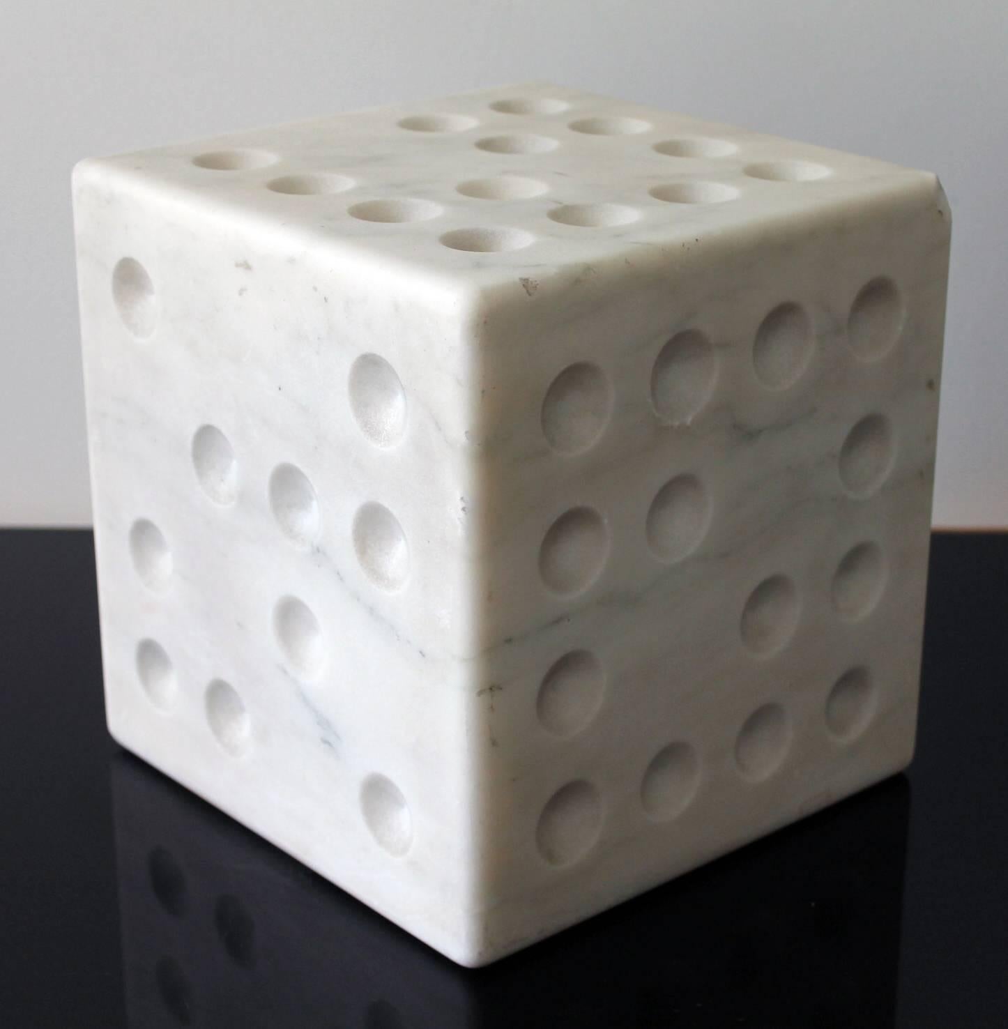 Modern Marble Dice Sculpture For Sale