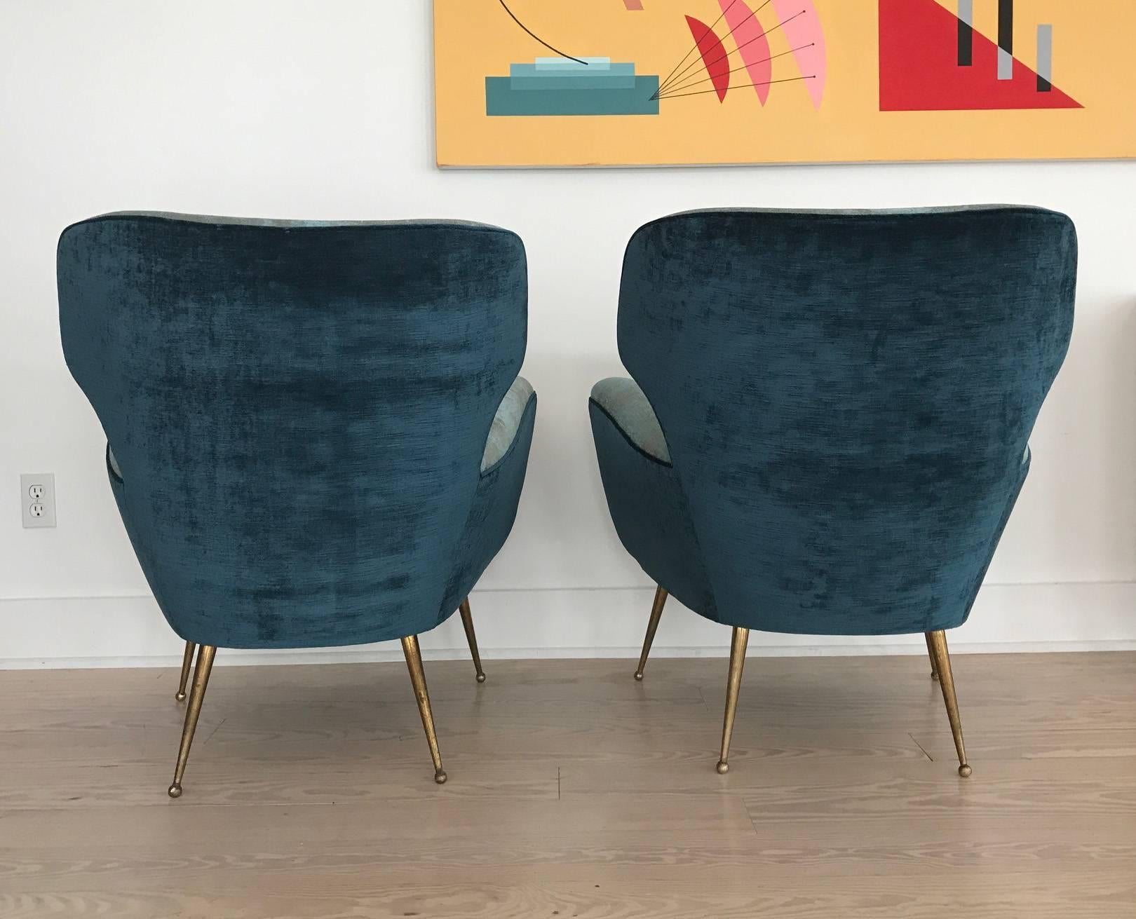 Pair of Italian Armchairs from 1950s For Sale 1