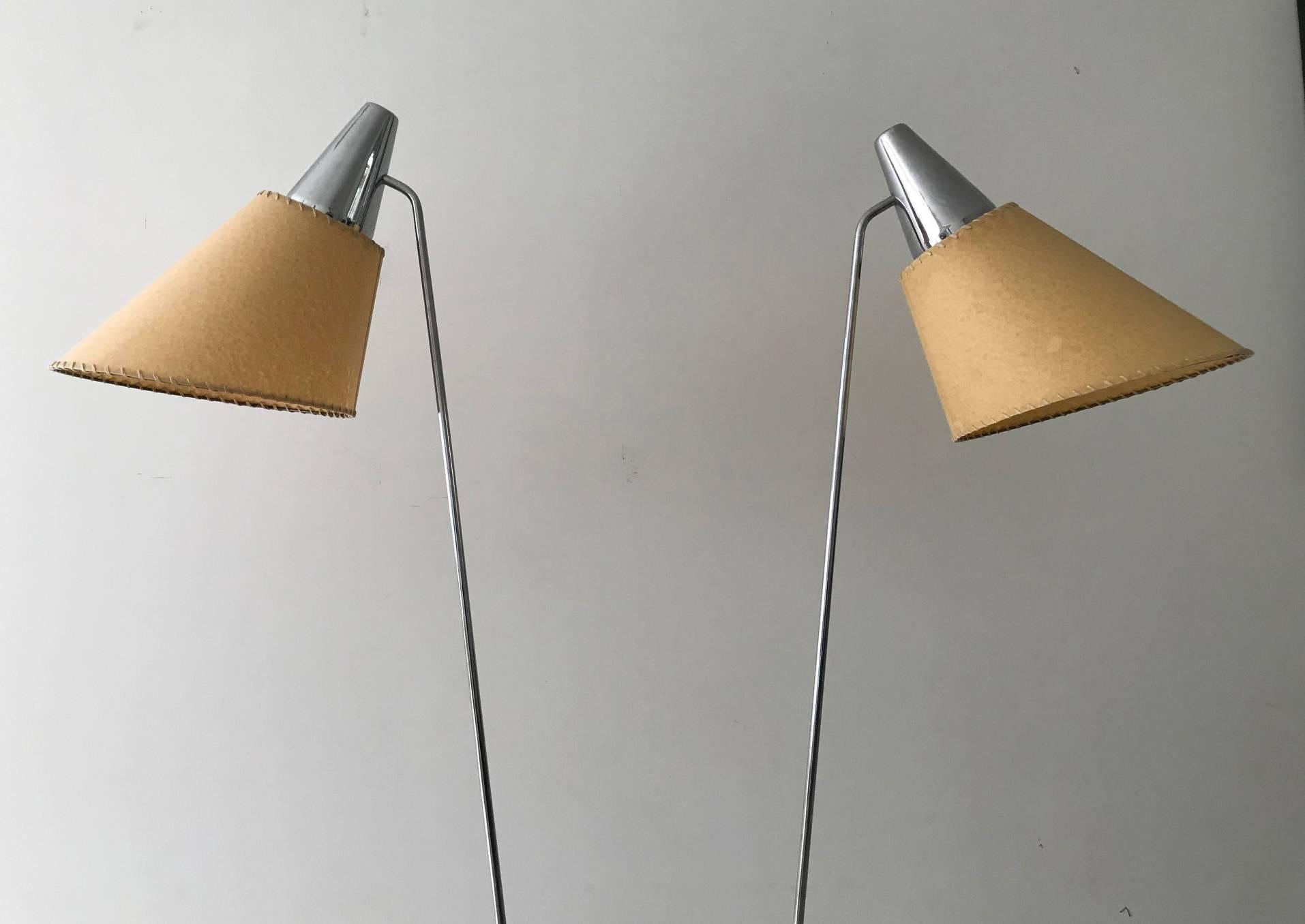 Czech Pair of Floor Lamps by Josef Hurka For Sale