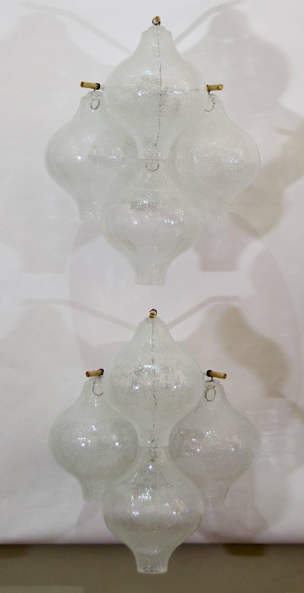 Mid-20th Century Pair of Petite Kalmar Tulipan Sconces