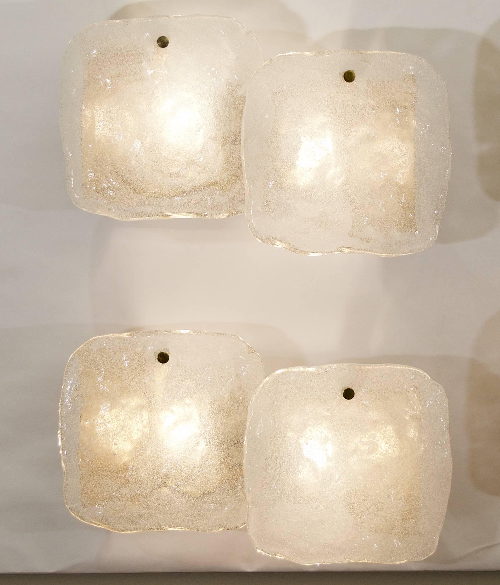 staggered glass sconce