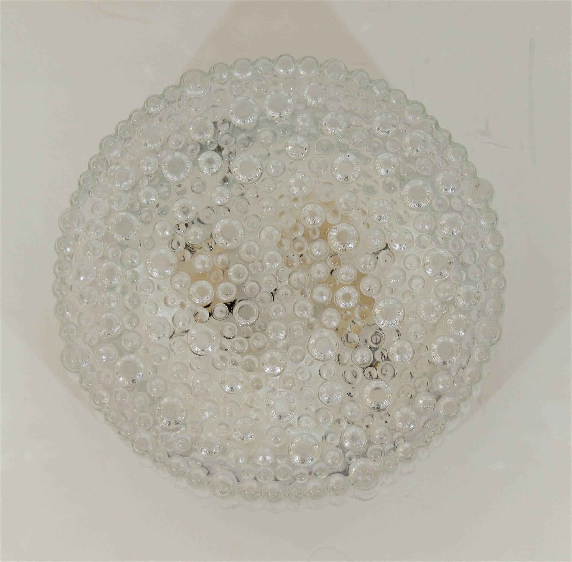 Enameled Bubble Textured Hustadt Leuchten Flush Mount For Sale