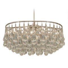 Vintage Oval Christoph Palme Crystal Teardrop Chandelier