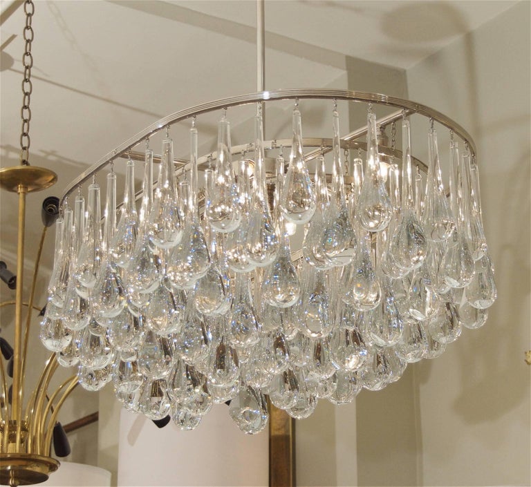 Oval Christoph Palme Crystal Teardrop Chandelier At 1stdibs Oval Christoph Palme Crystal Teardrop Chandelier For 1