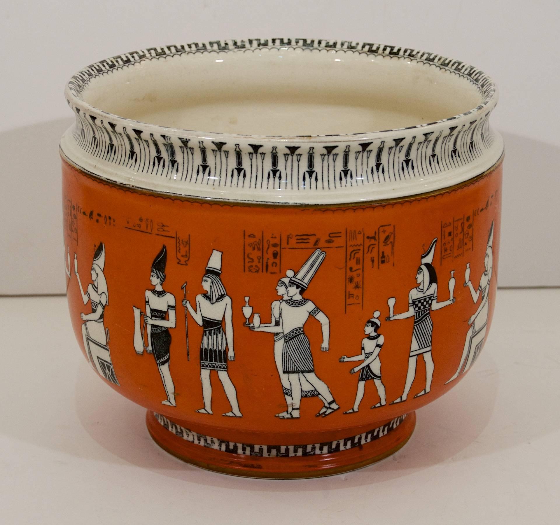 Royal Doulton jardinière made during the Egyptian Revival period.