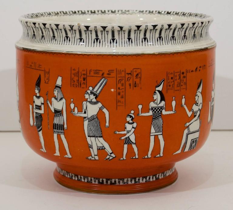 Royal Doulton Egyptian Revival Porcelain Jardinière For Sale at 1stDibs