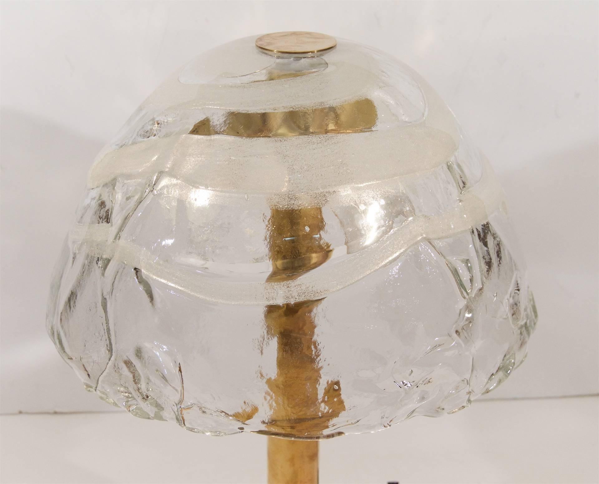 Austrian Kalmar Table Lamp with Massive Glass Shade﻿