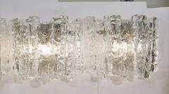 Pair of Kalmar Ice Glass Wall Sconces (3 Pairs Available)