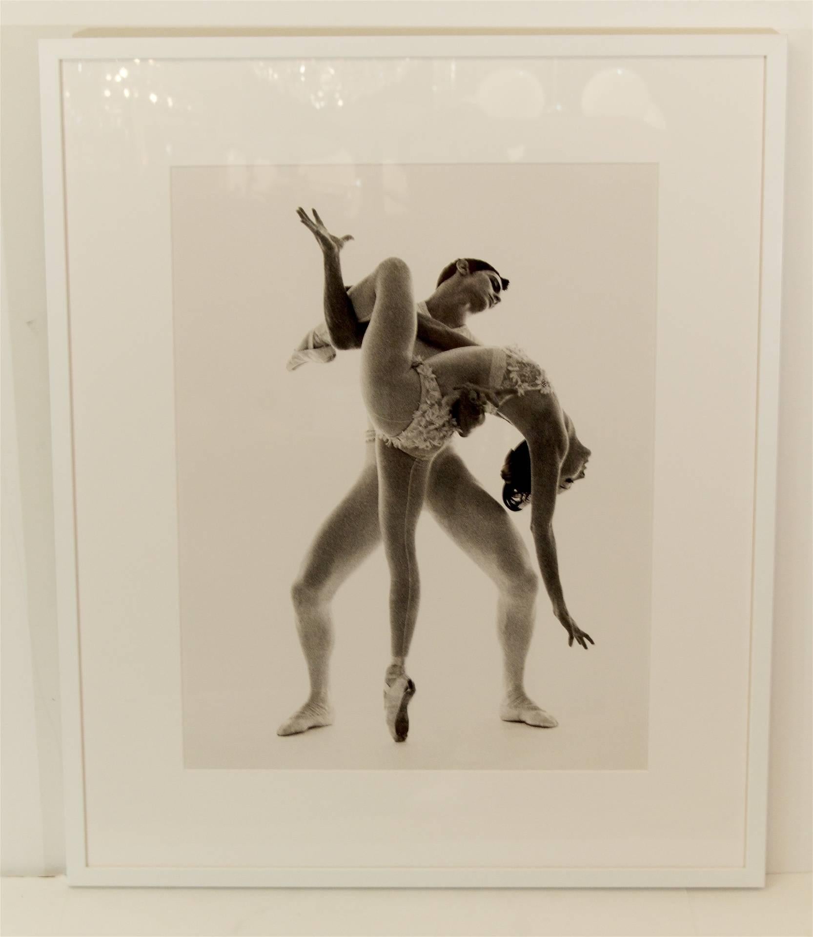 Allegra Kent and Edward Villella photograph by Bert Stern. Stamped on back.

Silver gelatin print. New archival framing.