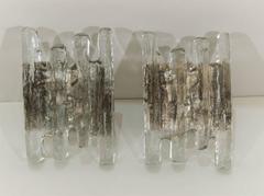 Large Kalmar Ice Glass Sconces