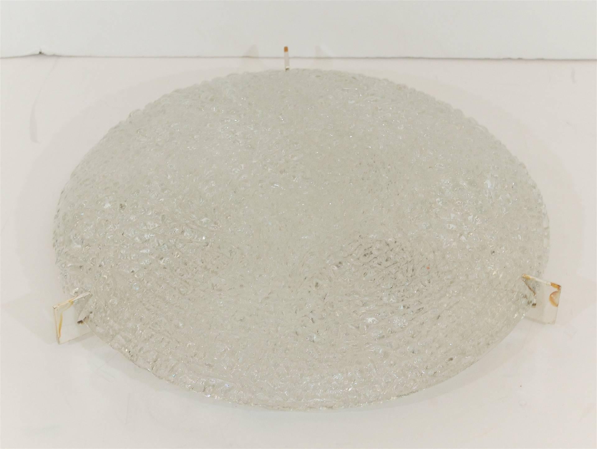 Mid-Century Modern Textured Kaiser Flush Mount