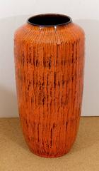 Large Striated Drip Glaze Vase by Scheurich