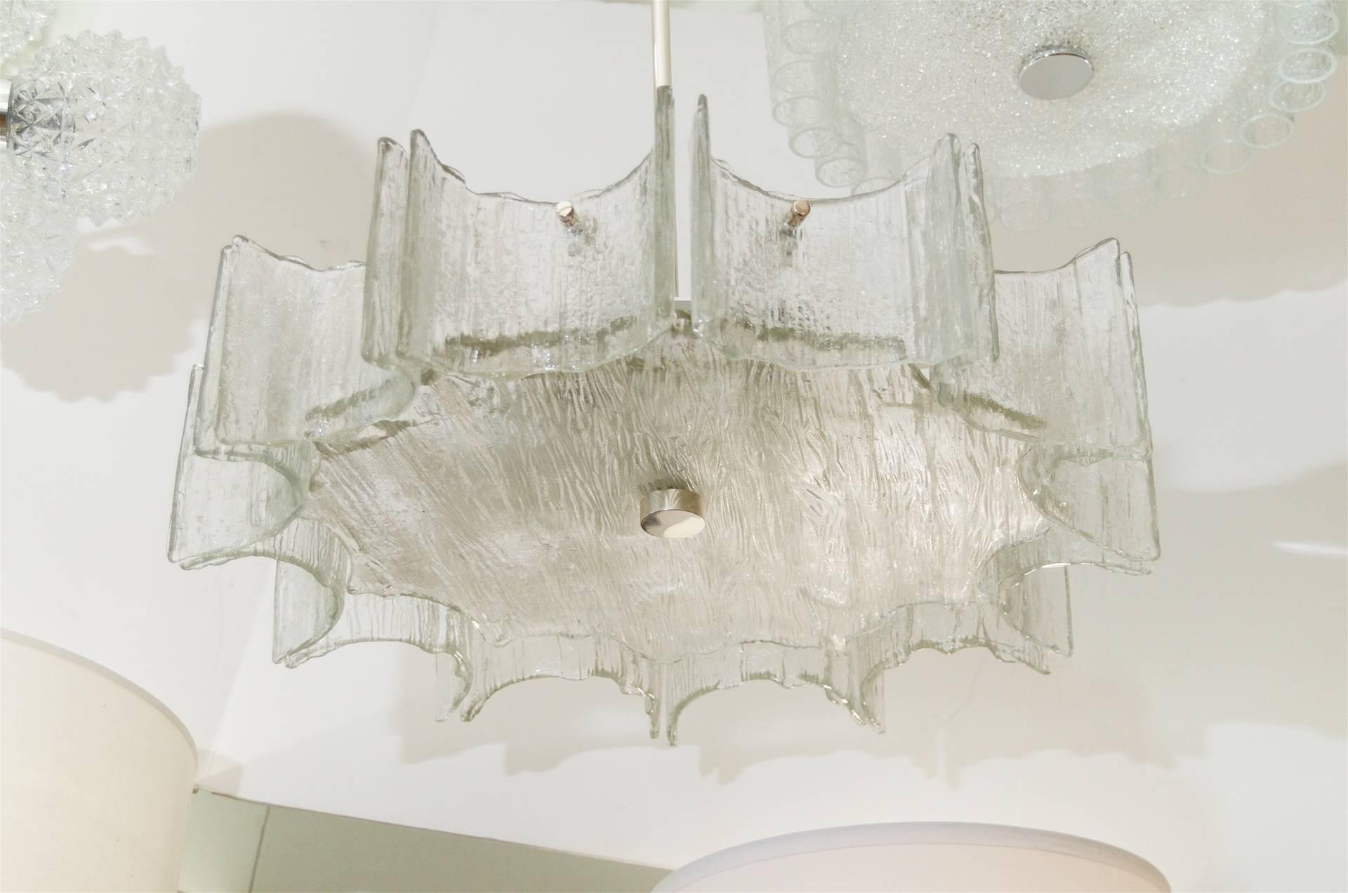 Mid-20th Century Grand Scale Scalloped Kaiser Chandelier