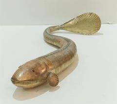 Brass and Copper Japanese Koi Articulated Fish Sculpture