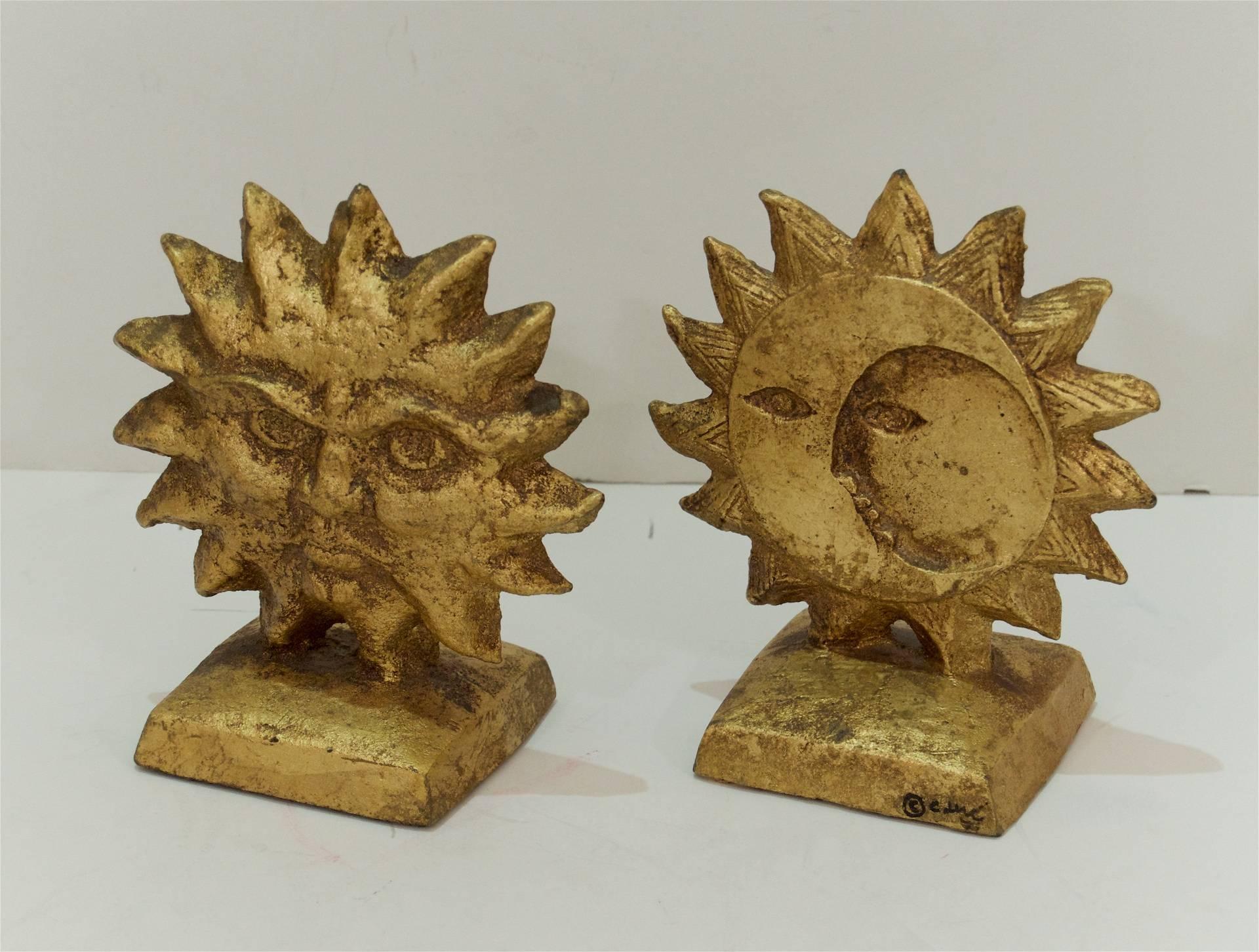 sun and moon bookends