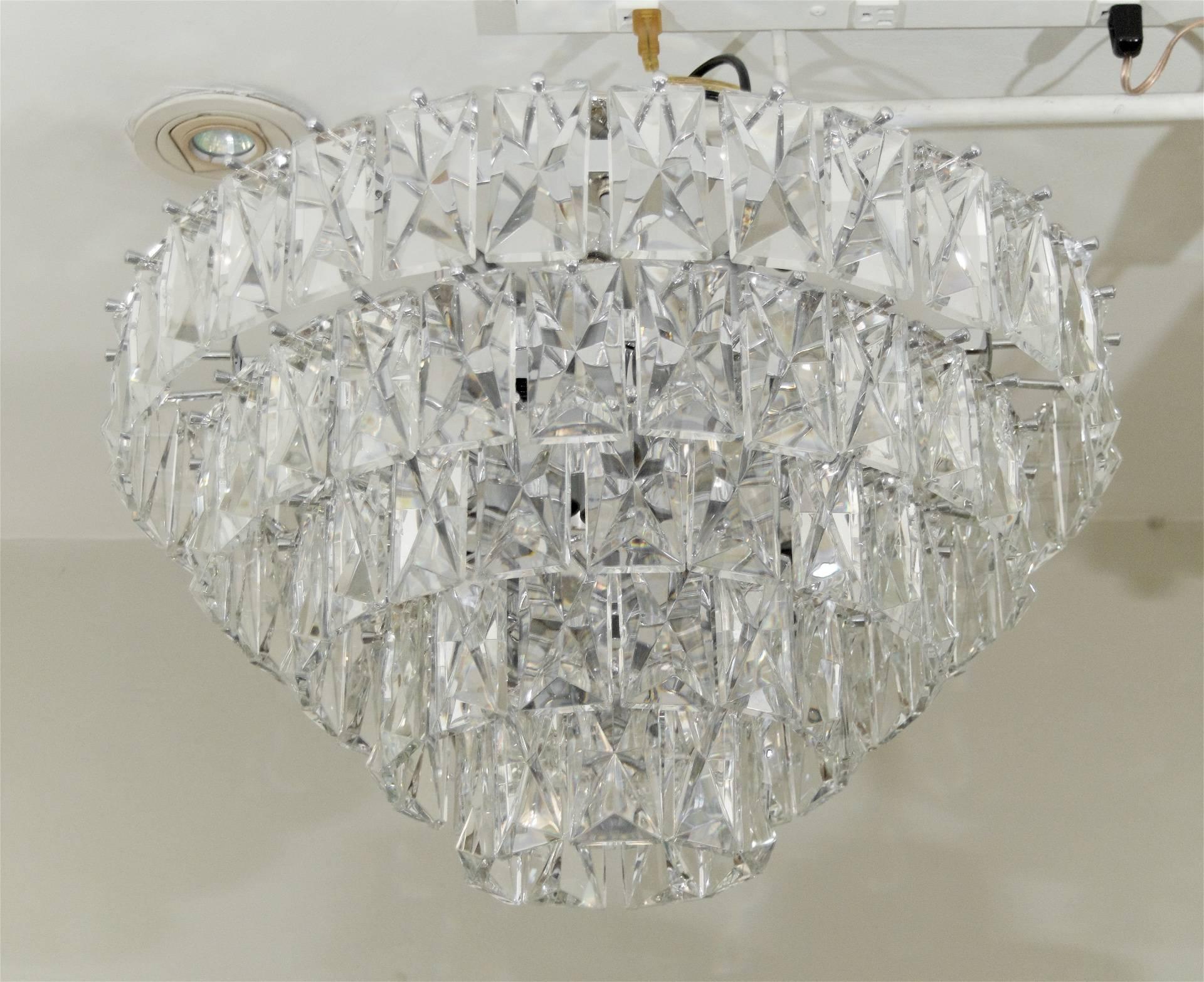 Massive Five-Tier Italian Crystal Chandelier 2