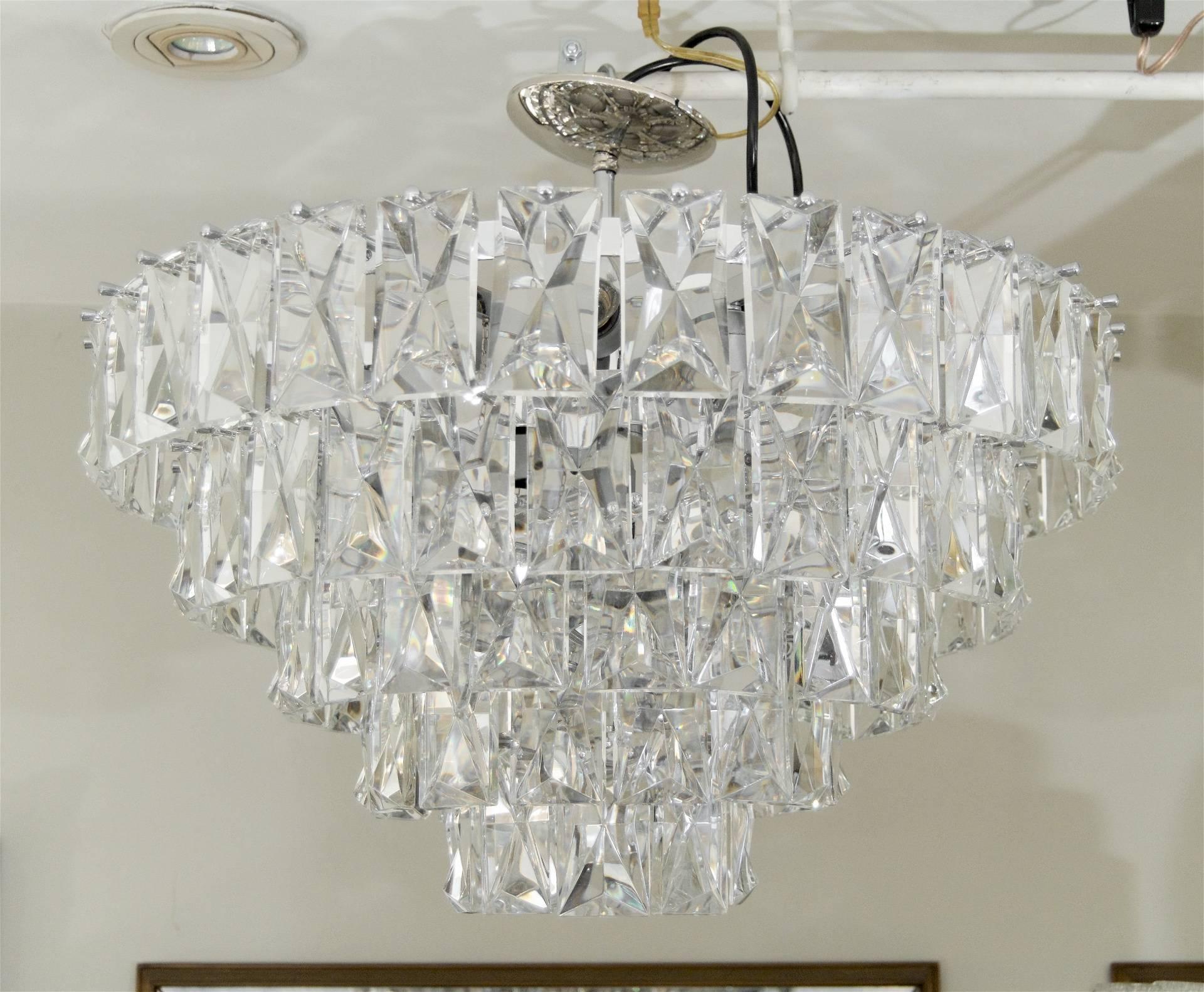 Massive Five-Tier Italian Crystal Chandelier 1