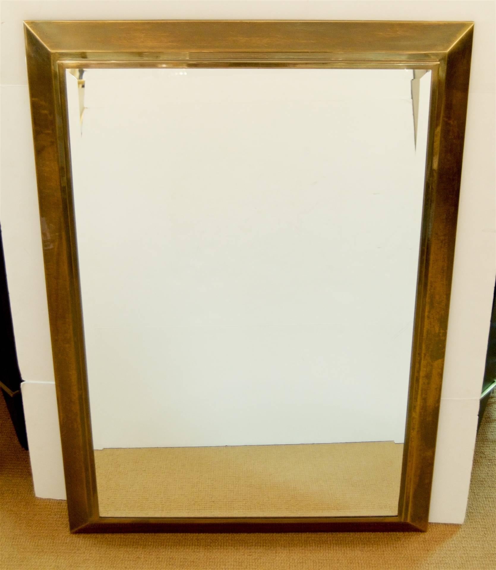 Brass Framed La Barge Mirror In Excellent Condition In Stamford, CT