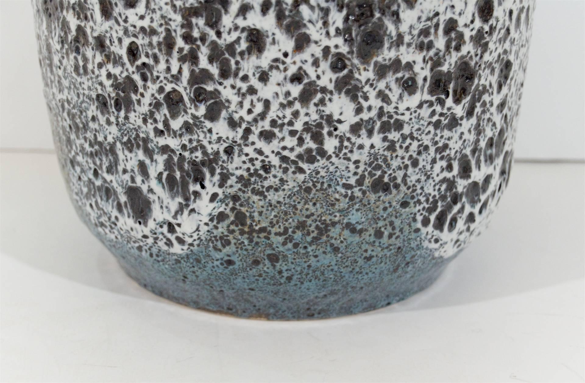 Large Lava Glaze Vase by Scheurich In Excellent Condition In Stamford, CT