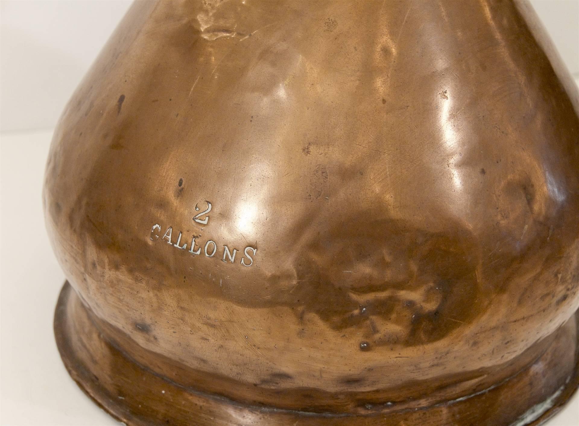 Large Copper Watering Pitcher In Excellent Condition For Sale In Stamford, CT