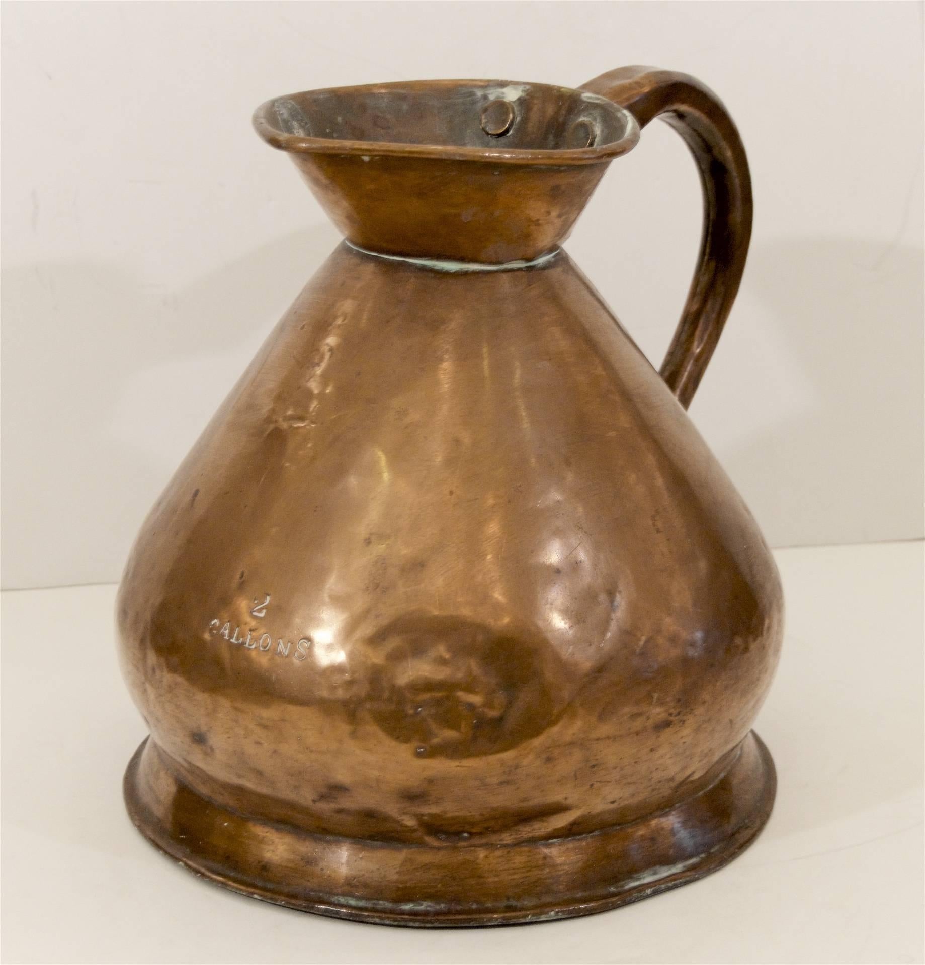 Mid-Century Modern Large Copper Watering Pitcher For Sale