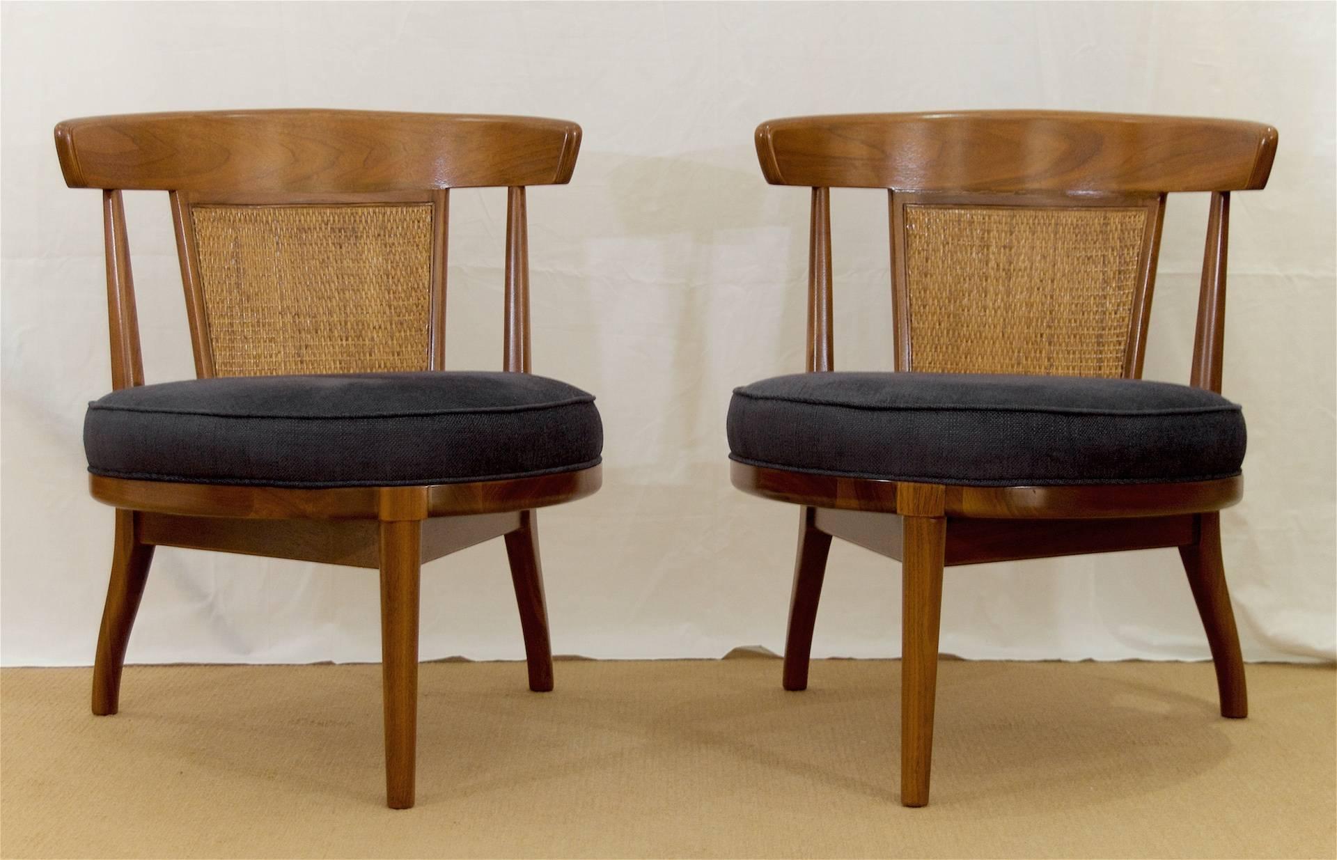 American Pair of Petite Drexel Heritage Cane Back Chairs