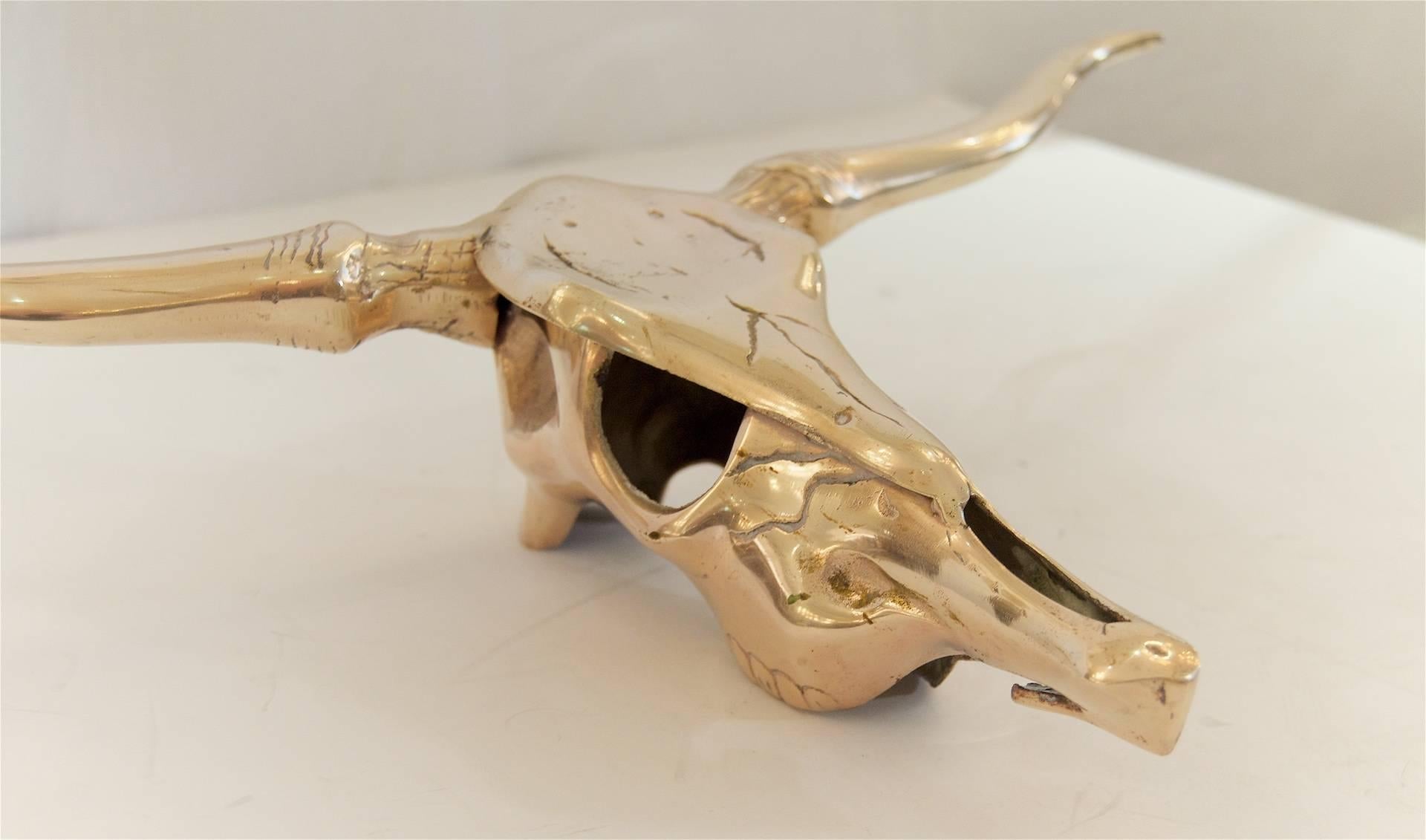 American Brass Long Horn Skull