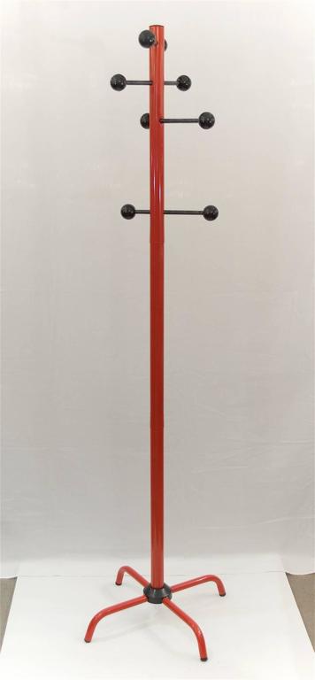 Adjustable Coat Rack Enchanting Red Enamel Italian Coat Rack With Adjustable Arms At 32stdibs Adjustable Coat Rack Enchanting Red Enamel Italian Coat Rack With Adjustable Arms At 32stdibs