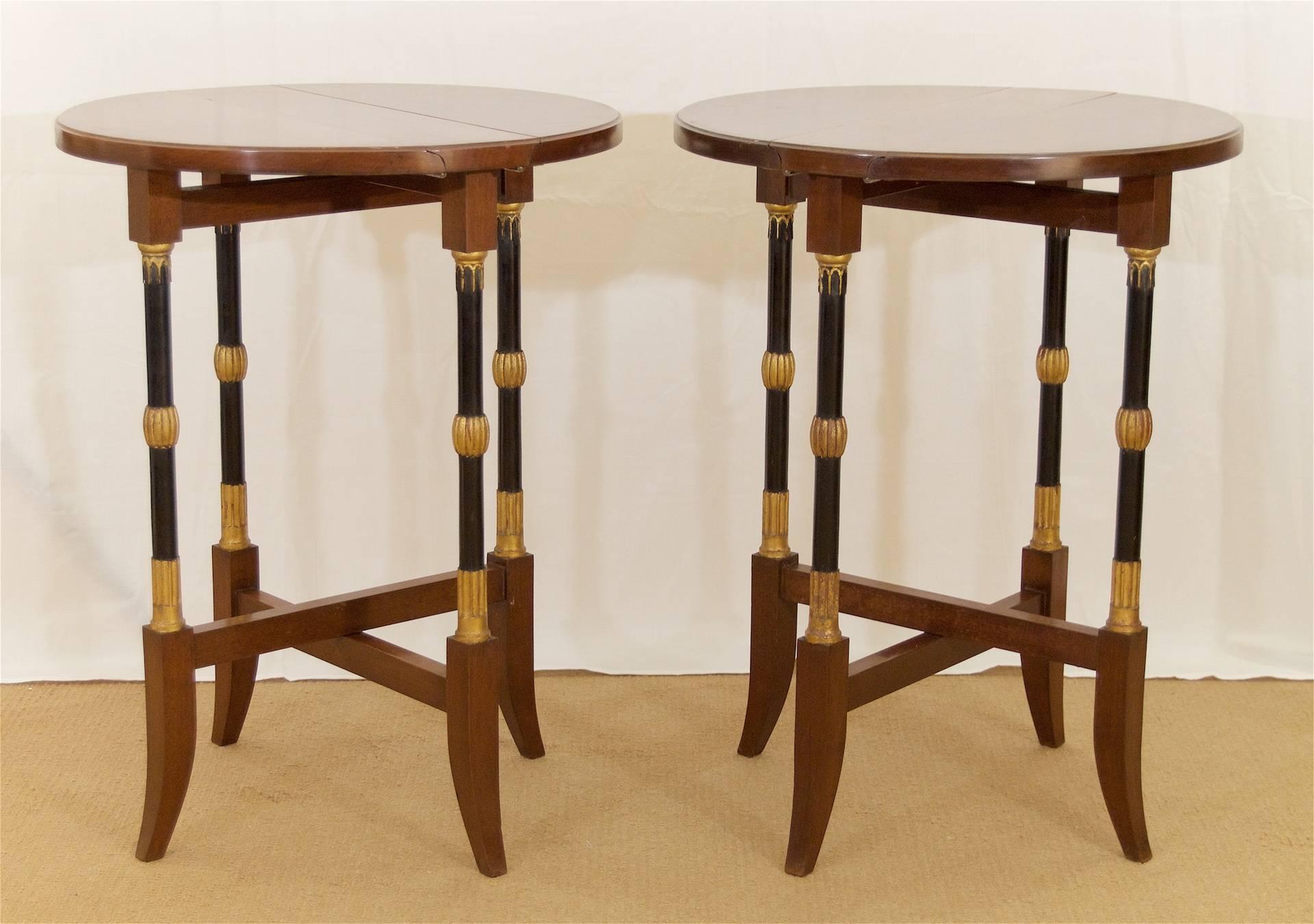 American Regency-Style Folding Occasional Tables from the Fontainebleau For Sale