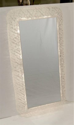 Illuminated Lucite Vanity Mirror by Hillebrand