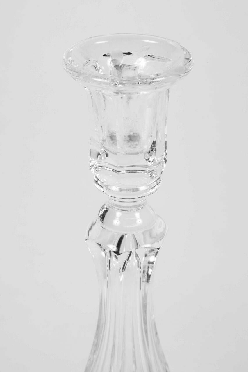 Pair of Cut Crystal Hurricanes with Candlesticks 3
