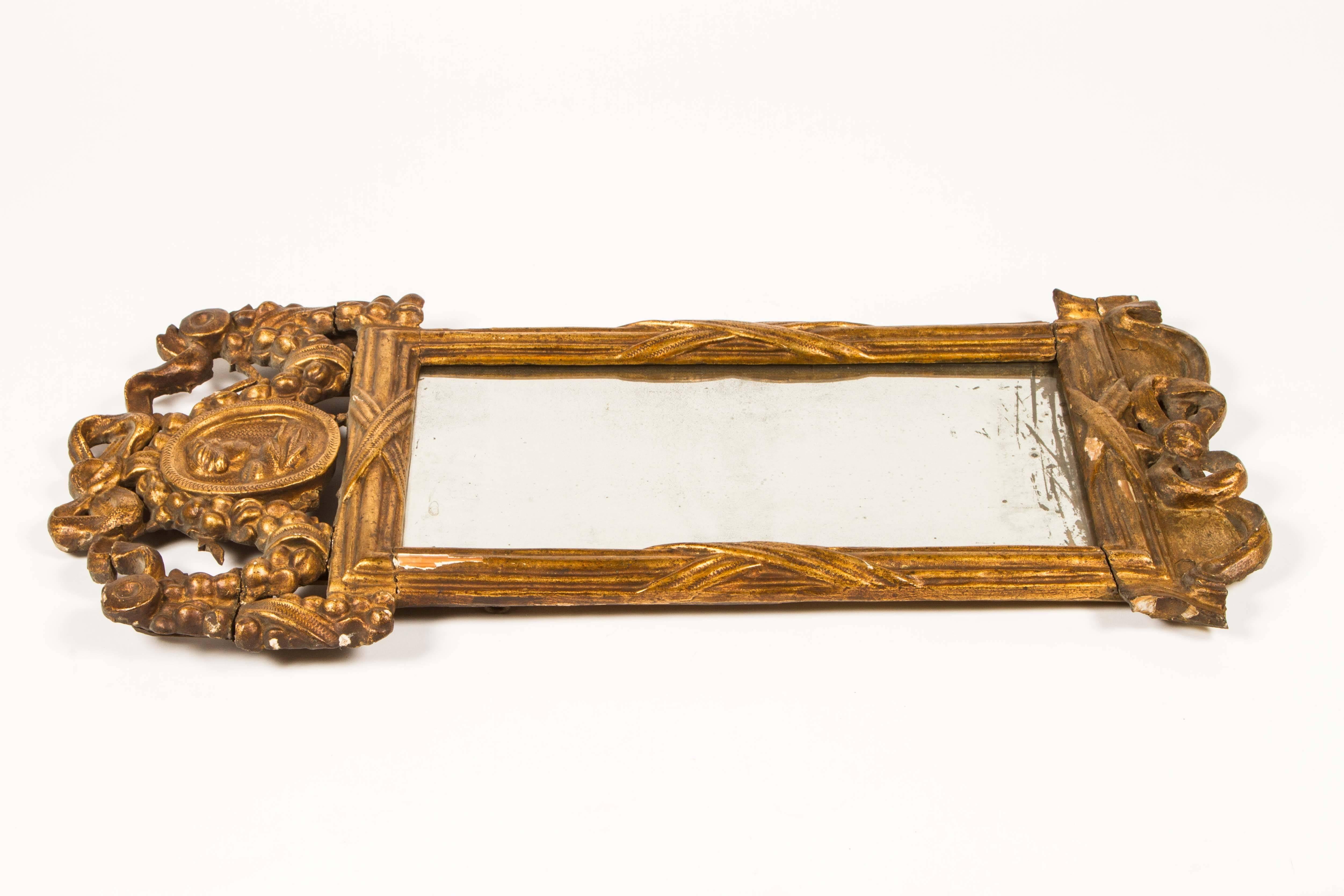 18th Century Louis XVI Style Giltwood Mirror For Sale 3