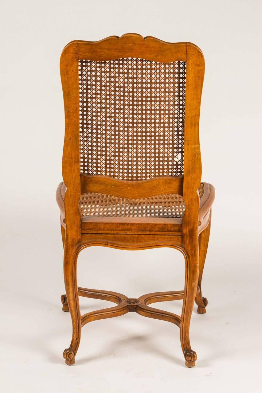 Pair of Louis XV Style Cane Chairs, 19th Century For Sale 2