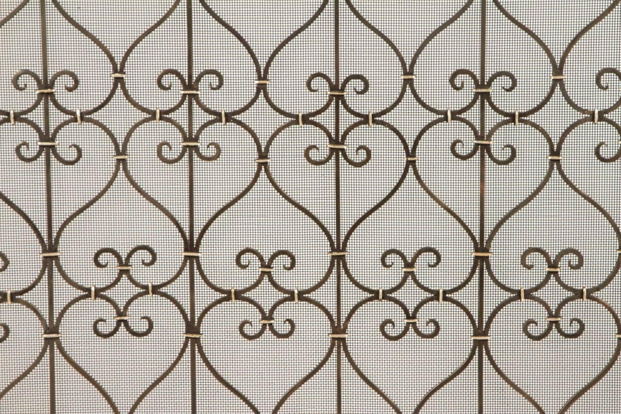 Custom Wrought Iron Fire Screen For Sale 4