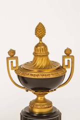 Pair of 19th Century French Marble Cassollettes with Gilt Bronze Mounts