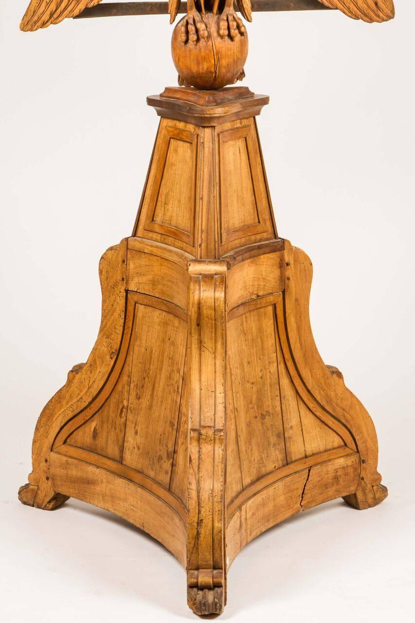 19th Century Northern European Lectern in Carved Fruitwood In Good Condition For Sale In Los Angeles, CA